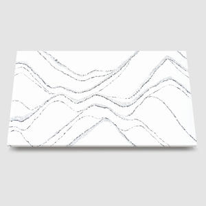 WG563 Line Vein White quartz stone